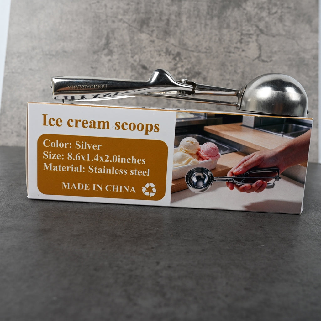 YHYXSYGDIGU Ice Cream Scoops Medium Stainless Steel Scoop Rust Resistant Dishwasher Safe for Hard Frozen Desserts