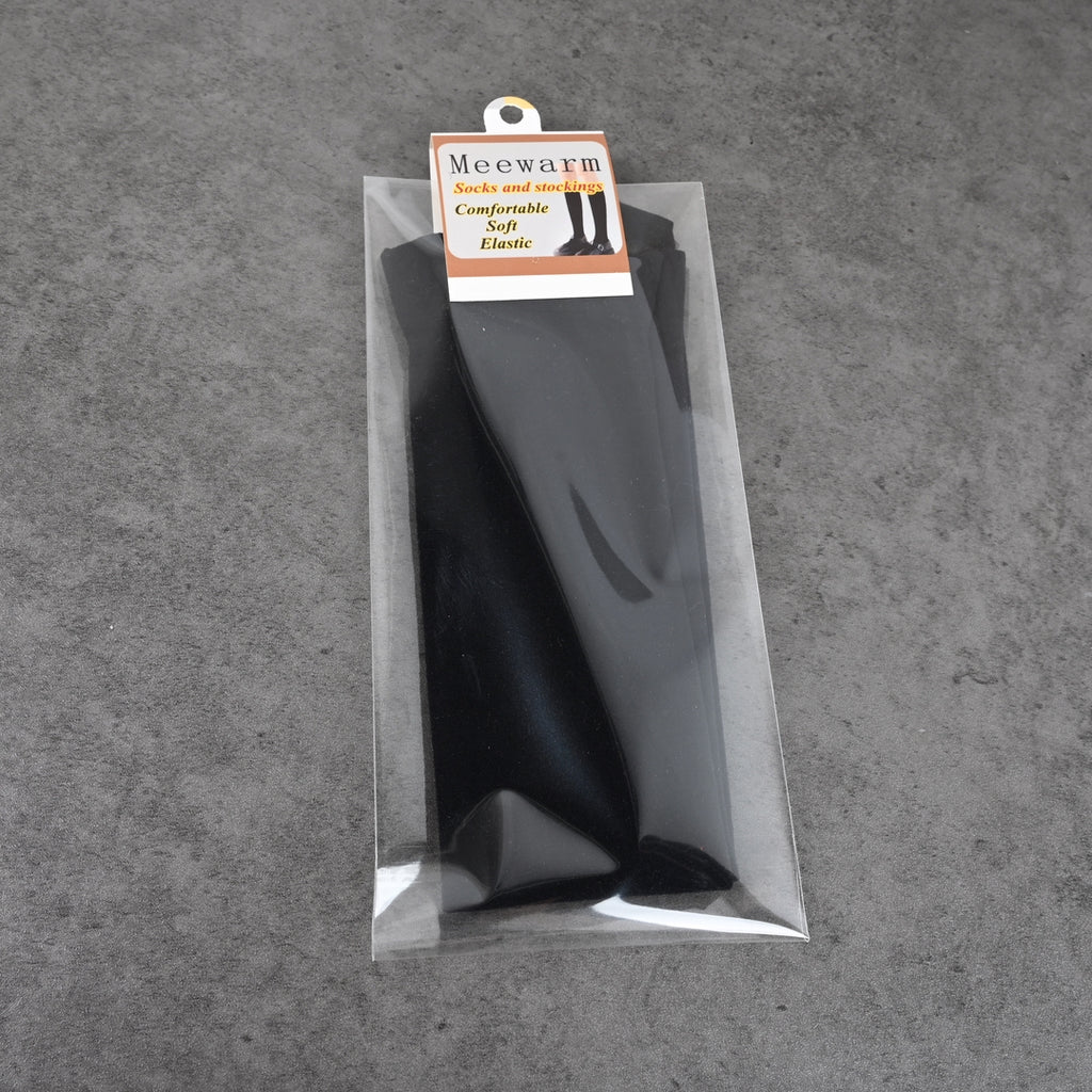 Meewarm Black Velvet Knee High Socks One Size Soft Stretchy Comfortable for Women