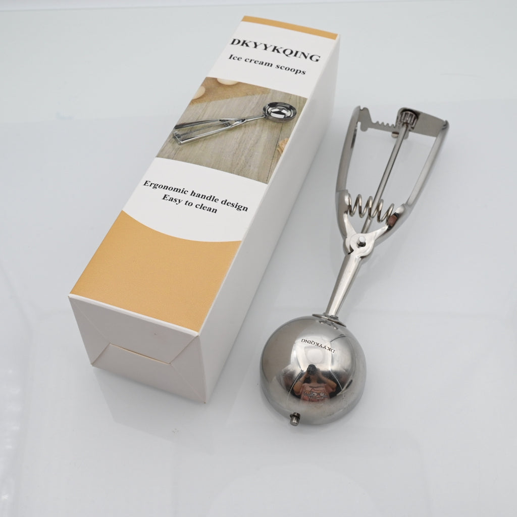 DKYYKQING Professional Ice Cream Scoops Large Stainless Steel Dessert Server Heavy-Duty Kitchen Ice Cream Scoops