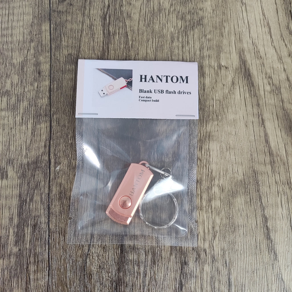 HANTOM 64GB Blank USB flash drives - High-Speed Data Transfer, Rose gold