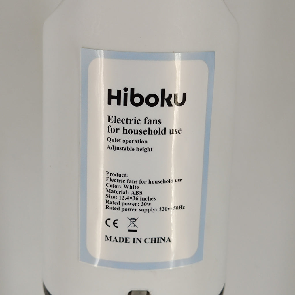 Hiboku Upgraded Household Electric Fan - 10x Stronger Airflow, Quiet Operation, White