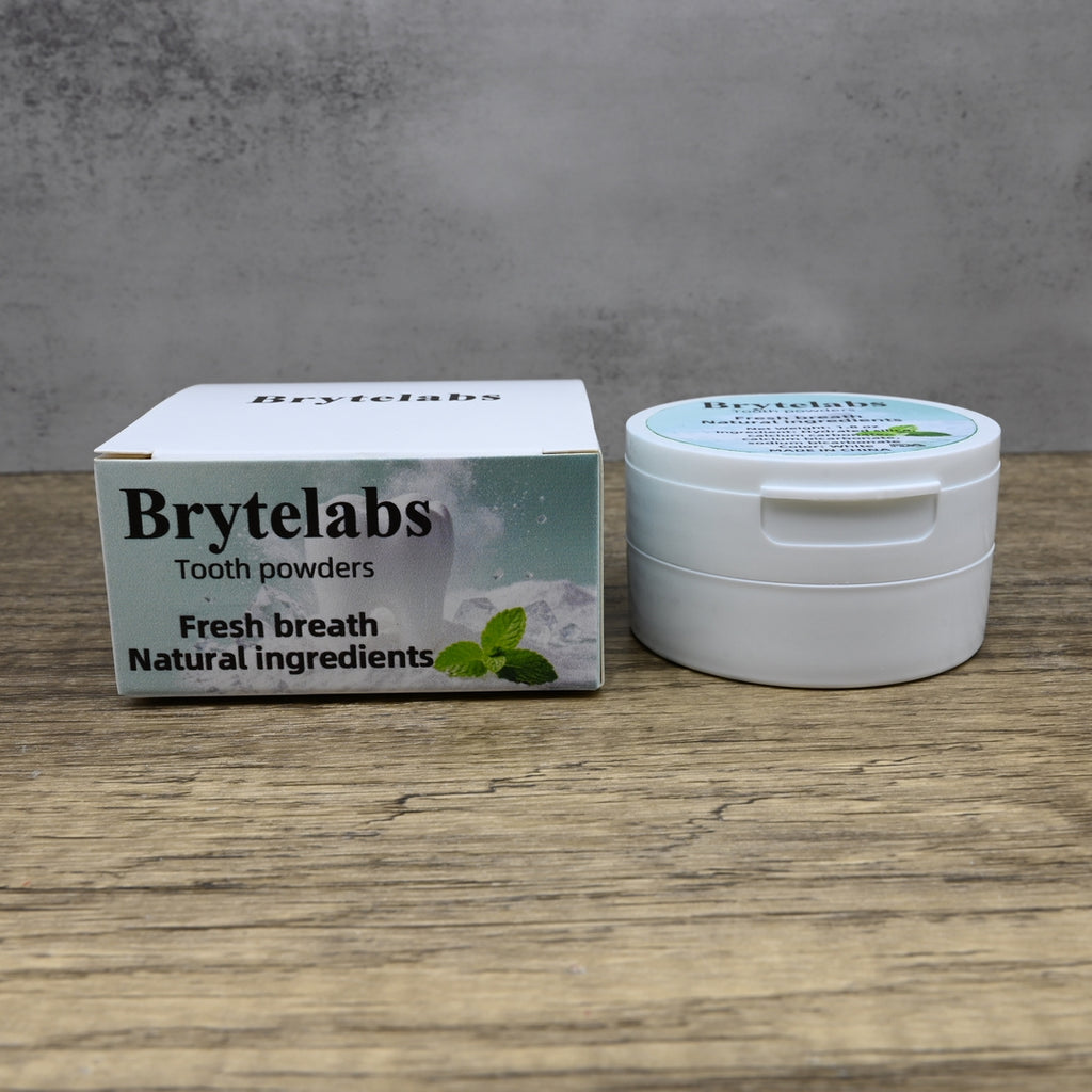 Brytelabs Tooth Powders Natural Dental Cleansing Formula Whitens Enamel Reduces Bacteria