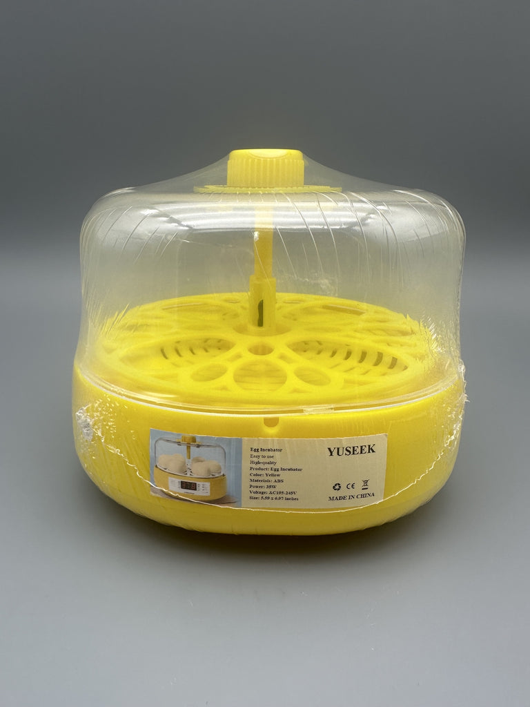 YUSEEK Smart Egg Hatcher – Yellow Plastic Poultry Incubator for Chicken, Duck & Bird Eggs | Easy-Clean & Portable Design