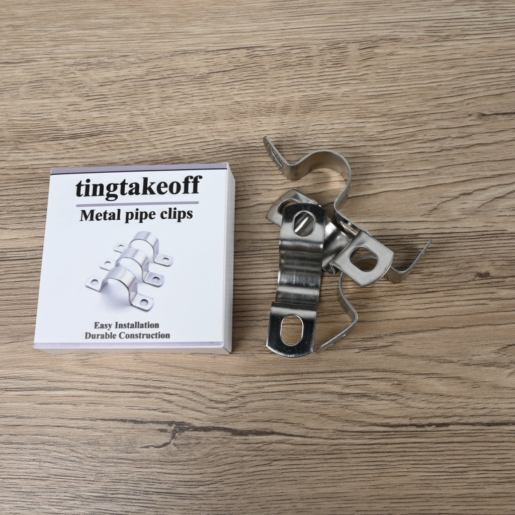 tingtakeoff 304 Stainless Steel Heavy Duty Pipe Clamp Corrosion Resistant Metal Pipe Clips for PPR Water Pipe Installation