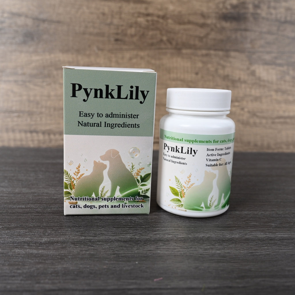 PynkLily Nutritional Supplements for Cats Dogs Pets and Livestock Pet Dietary Supplements Vitamin C Tablets