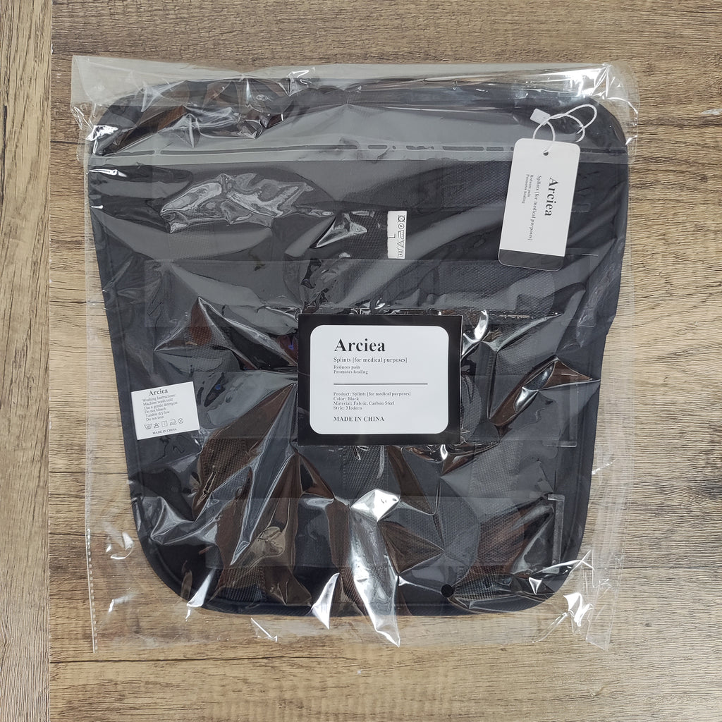 Arciea Adjustable Shin Splints Calf Brace, Black, Fabric and Velcro