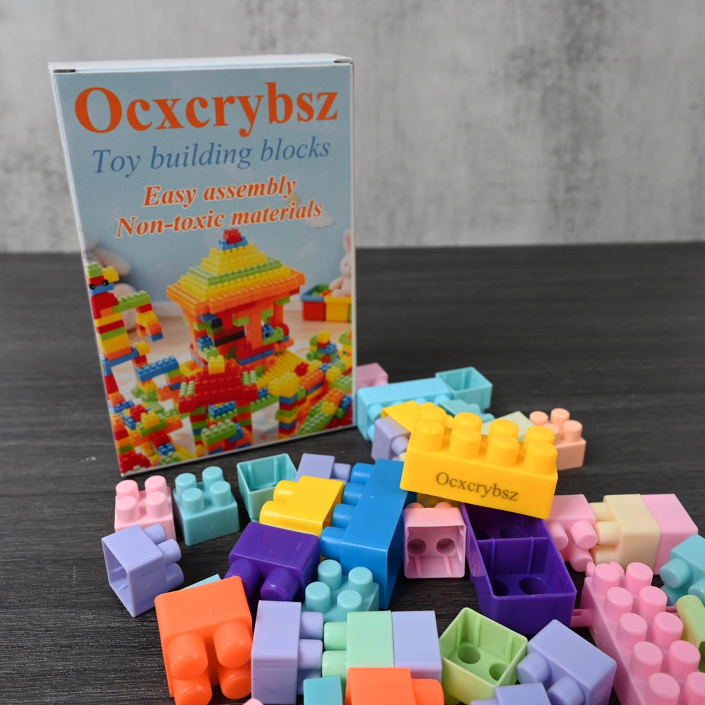 Ocxcrybsz Toy Building Blocks Colorful Plastic Building Blocks Lightweight Durable Educational for Ages 3 and Up