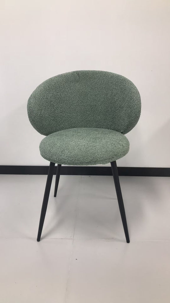 VODEHOME VODEHOME Dining Room Chairs, Kitchen Chairs, Living Room Chair, Upholstered Chair with Metal Legs, Plush Fabric Dressing Table Chair with Backrest, Chairs for Dining Room, Living Room, Kitchen