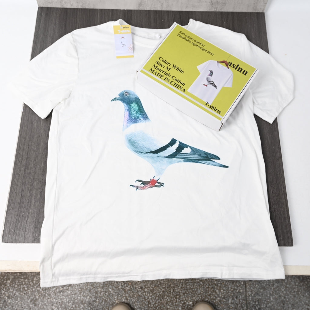 aslnu Tee Shirts Graphic T Shirt Bold Unique Print Soft Cotton Breathable Classic Crew Neck