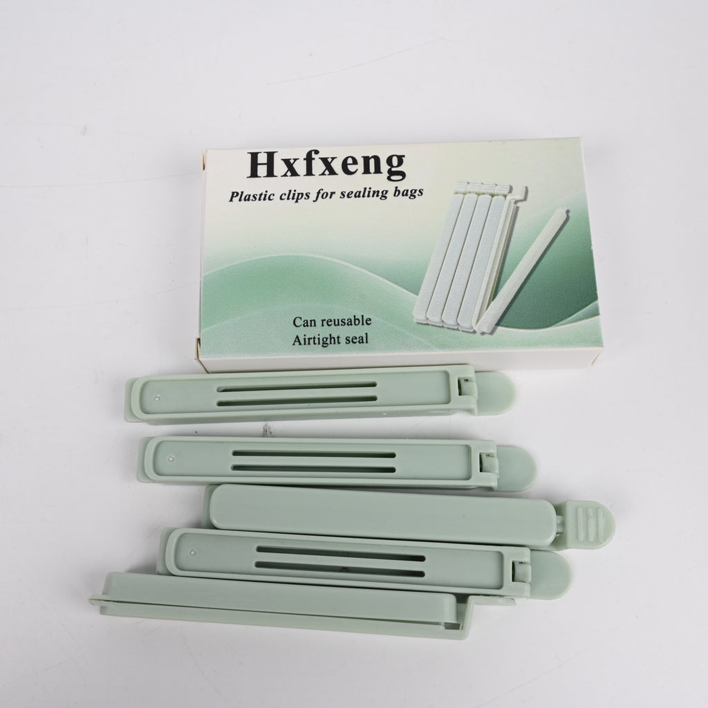 Hxfxeng Reusable Food Sealing Clips Green Airtight Bag Clips for Snacks Frozen Foods and More