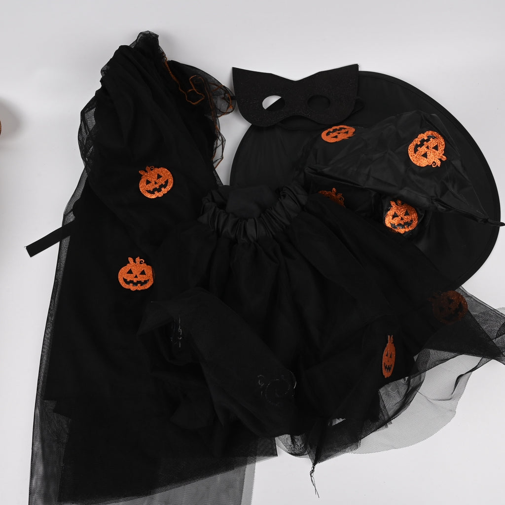 FHILLINUO Halloween Witch Princess Costume Set for Girls - Enchanting Masquerade Costumes