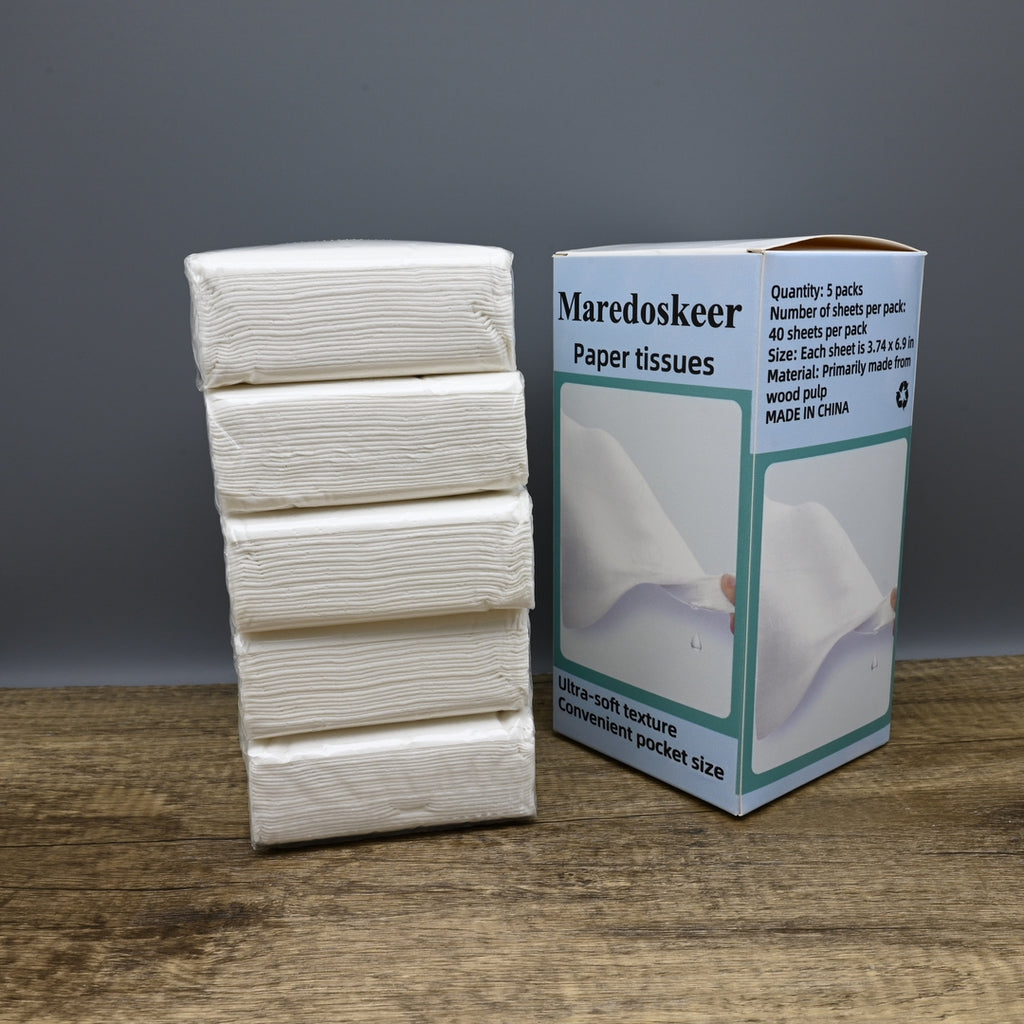 Maredoskeer Paper Tissues Compact Tissue Pack Ultra Soft 3 Ply Portable for On the Go Use