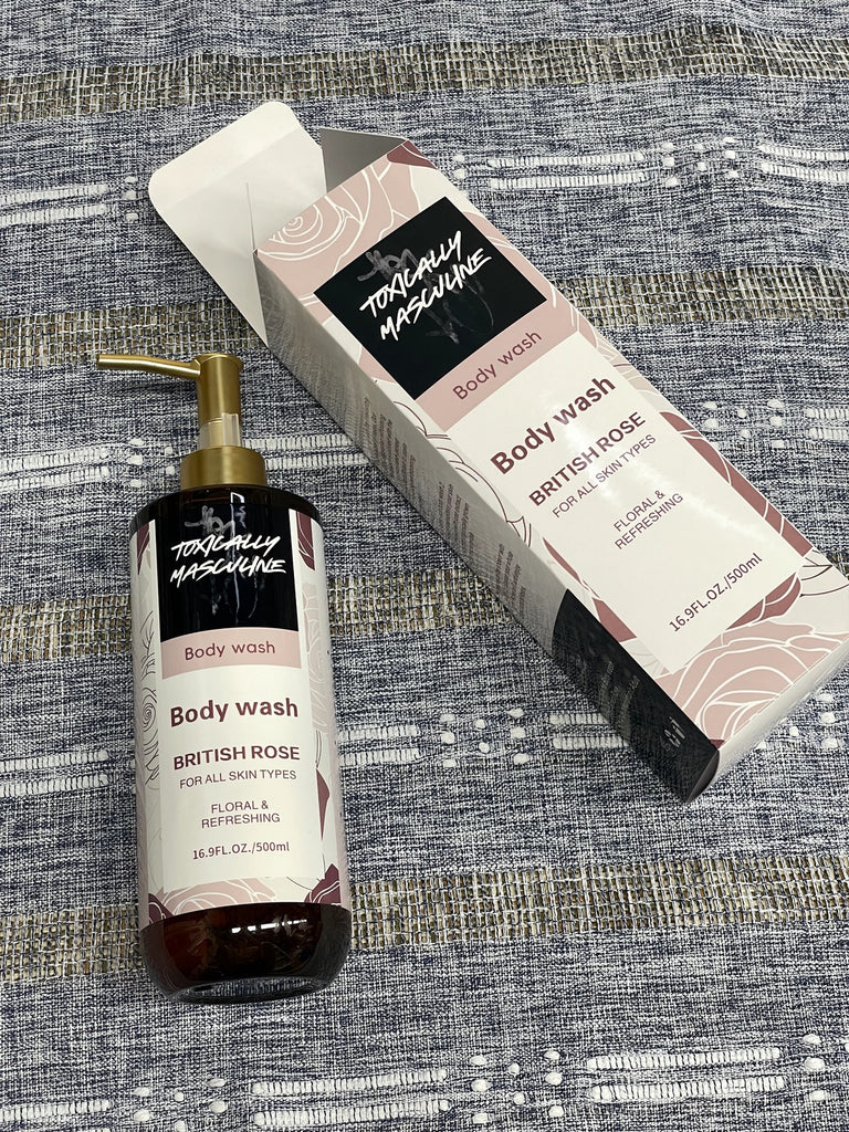 TOXICALLY MASCULINE --Body Wash Contains Naturally Derived Ingredients | For Women & Men, Sulfate, Paraben, & Dye Free Leaving Skin Soft and Hydrated