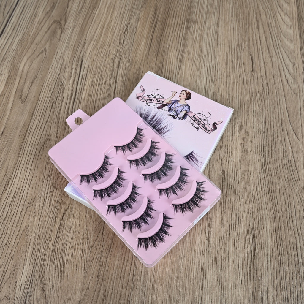 Amplify Gaze Amplify Grace Devil Lashes 5-Pack Dramatic False Eyelashes for Costume & Special Events, Reusable & Easy to Apply