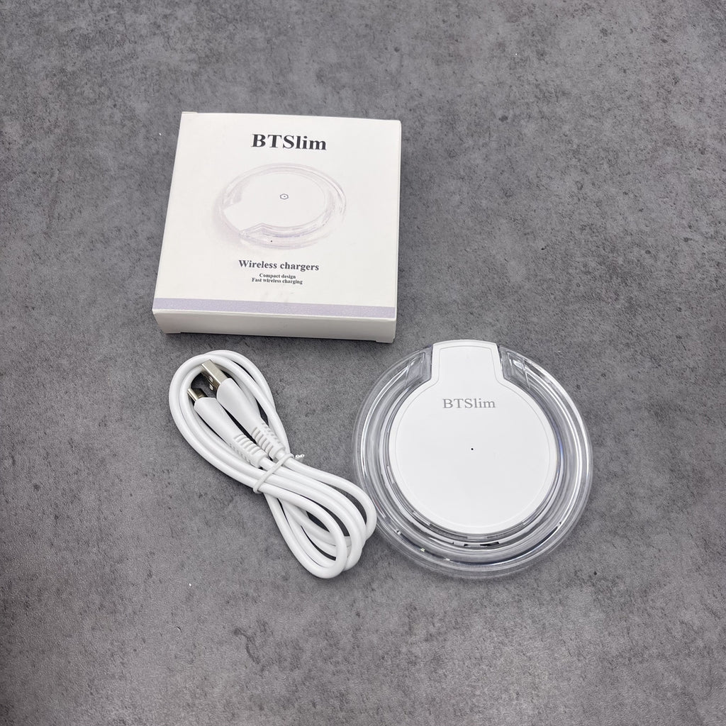 BTSlim Ultra-Thin 15W Magnetic Wireless Charger in Crystal White - An Essential Accessory for Apple Devices