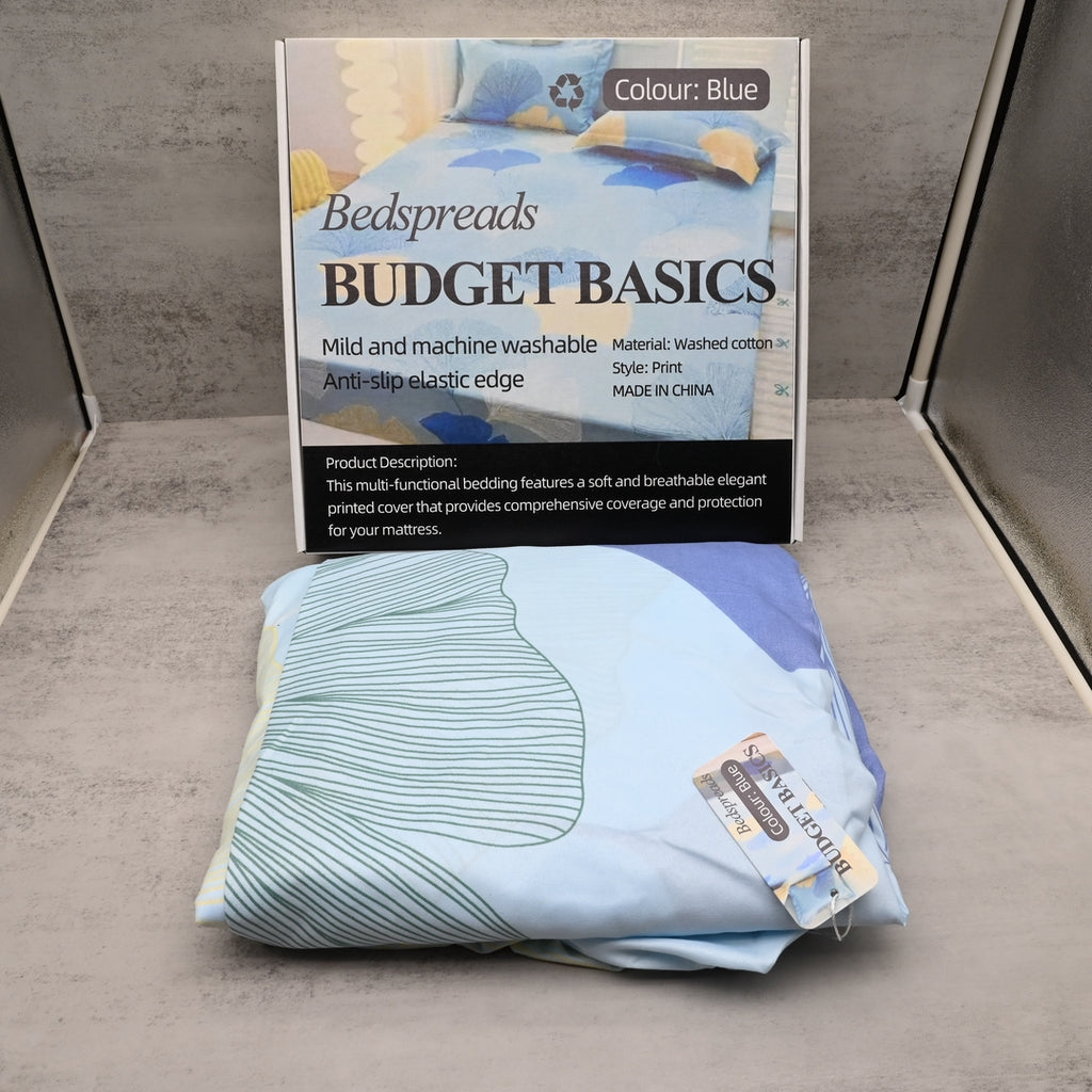 BUDGET BASICS Premium Bedspreads - Cotton Protective Bed Sheet Cover with Floral Design