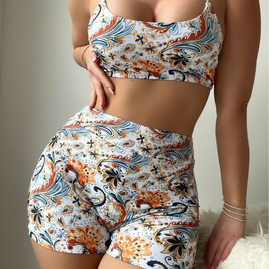 New Arrival Hot-Selling Paisley Pattern Printed Bikini Set