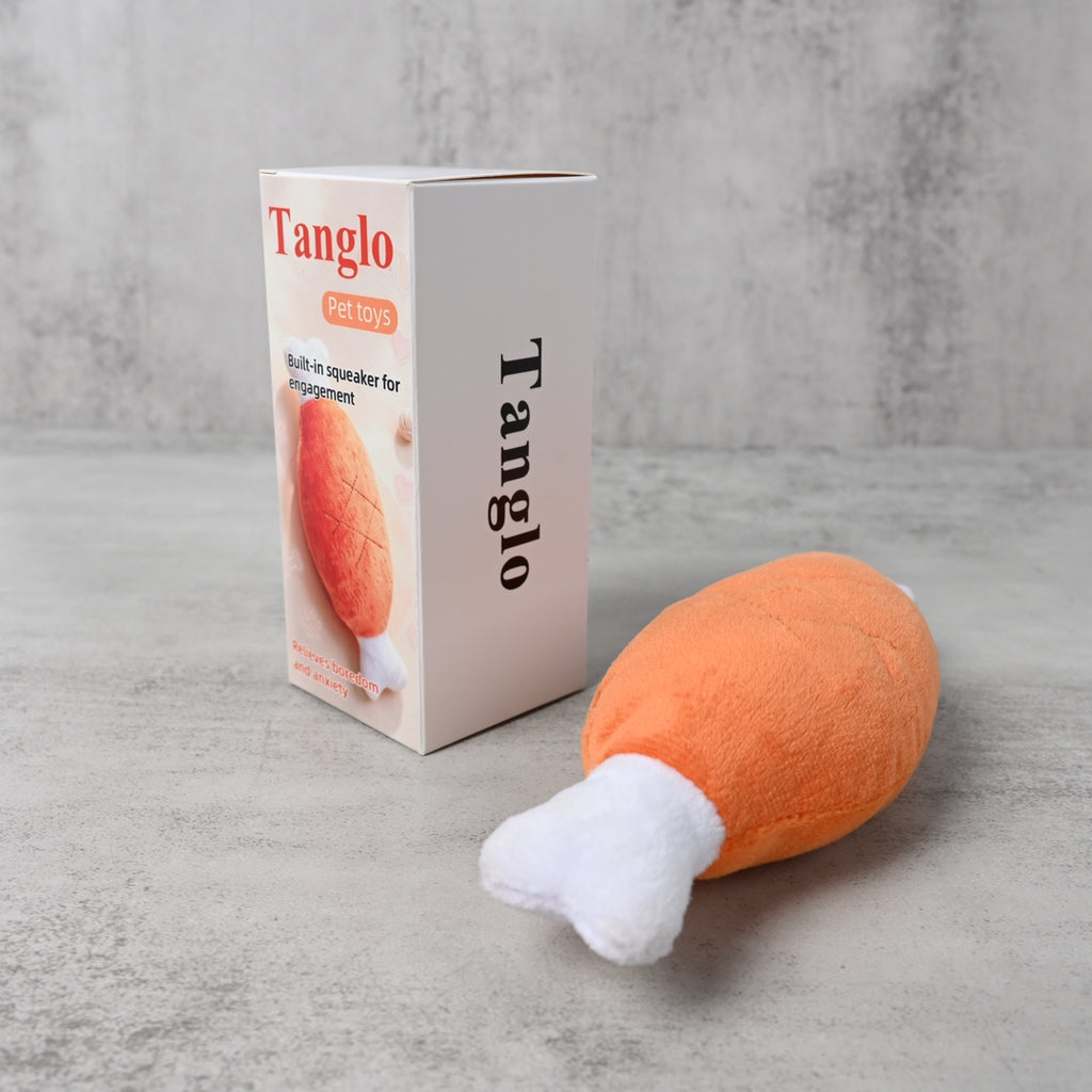 Tanglo Pet Toys Plush Squeaky Dog and Cat Toy Soft Lightweight with Built in Squeaker for Interactive Play