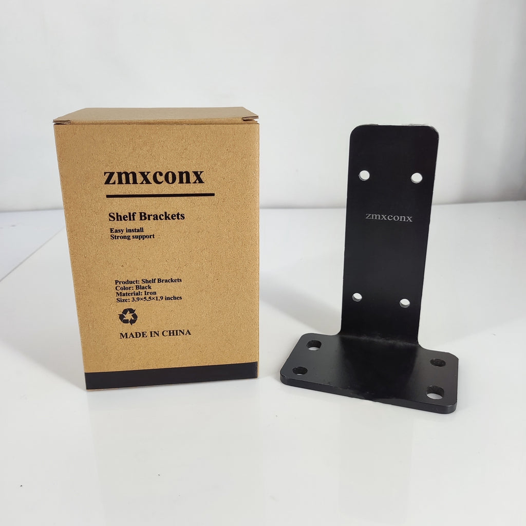 zmxconx Universal Metal Mounting Bracket – Heavy-Duty Iron Brackets for No-Drill Shelving Solutions