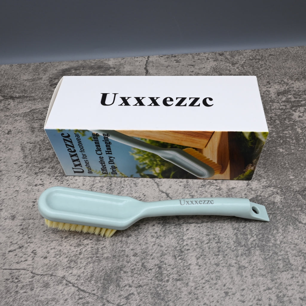 Uxxxezzc Brushes for Footwear Long Handle Shoe Brush Blue Thick Bristles Durable for Deep Cleaning All Types of Shoes