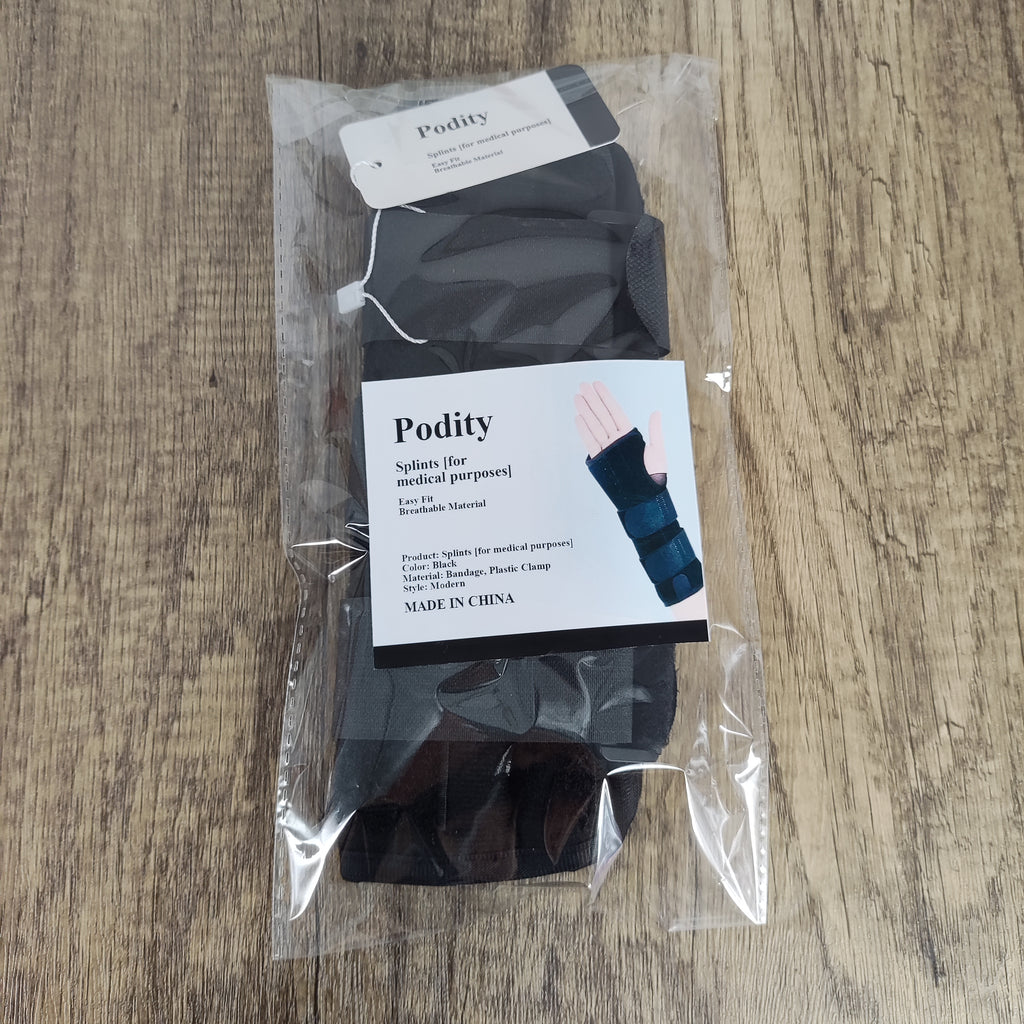 Podity Adjustable Wrist Splint Brace, Black