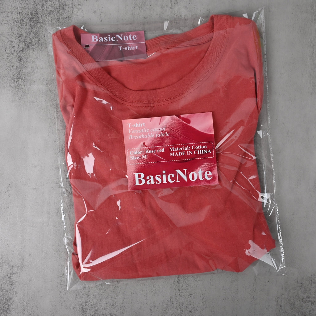 BasicNote T Shirt Comfortable Stylish Everyday Wear Breathable Soft Fabric