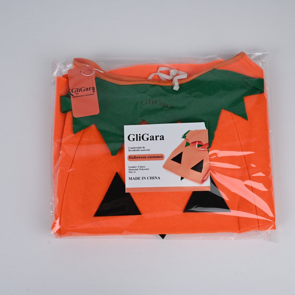 GliGara Premium Halloween Costume Spooktacular Orange Party Attire