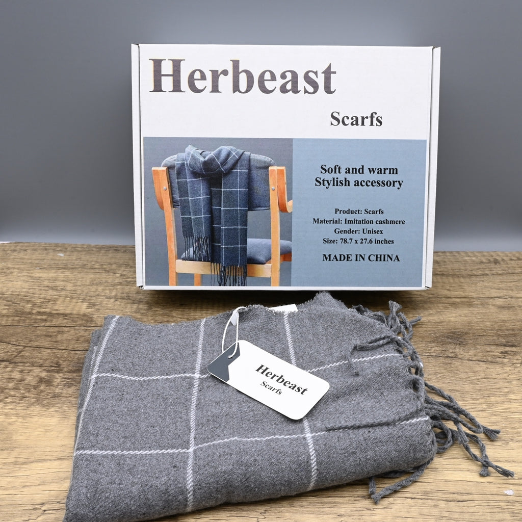 Herbeast Premium Winter Scarfs Classic Knitted Wool Blend Fashion Accessories