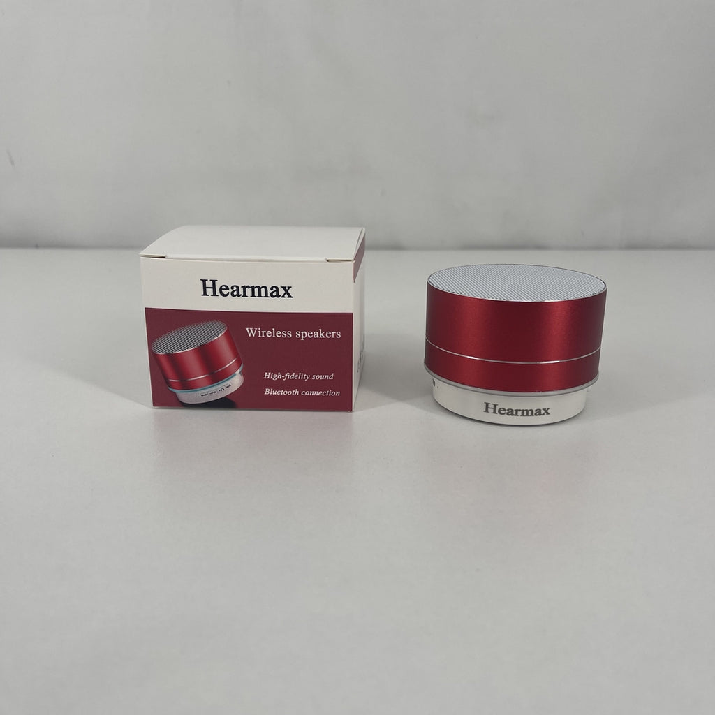 Hearmax Metal Mini Wireless Speakers - Vibrant Red Bluetooth Portable Speakers for Exceptional Sound Quality