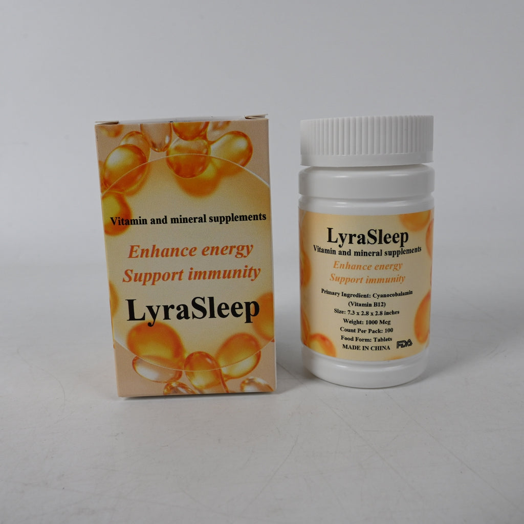 LyraSleep Vitamin and Mineral Supplements High Potency Vitamin B12 Tablets for Overall Wellness
