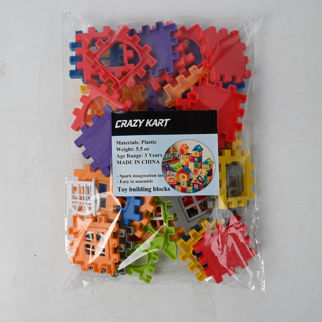 CRAZY KART Toy Building Blocks Building Block House Set Vibrant Creative for Young Architects Fine Motor Skills