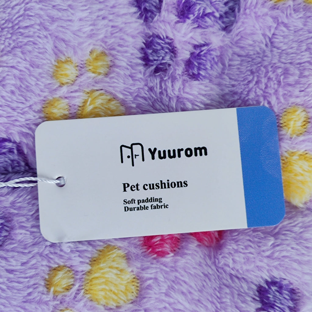 Yuurom Ultra Soft Dog Cat Bed Mat with Cute Prints | Multicolor | 13 x 10 Inches | Fleece
