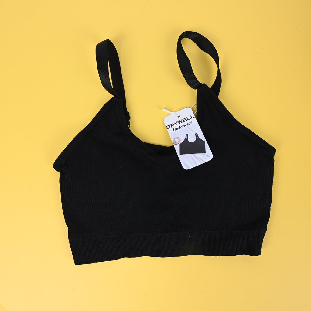 DRYWELL Women's Cotton Soft Wire-Free Bra Top - Comfortable Lightweight Wireless Underwear