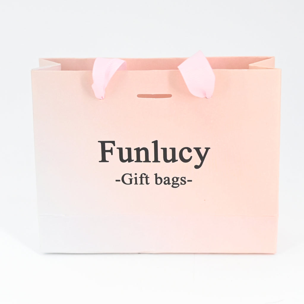 Funlucy portable Gift bags, Gradient pink