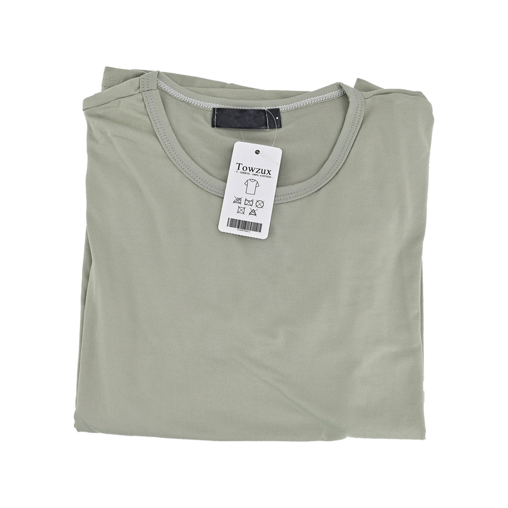Towzux T-shirt Short Sleeve Cotton Gray Green Soft