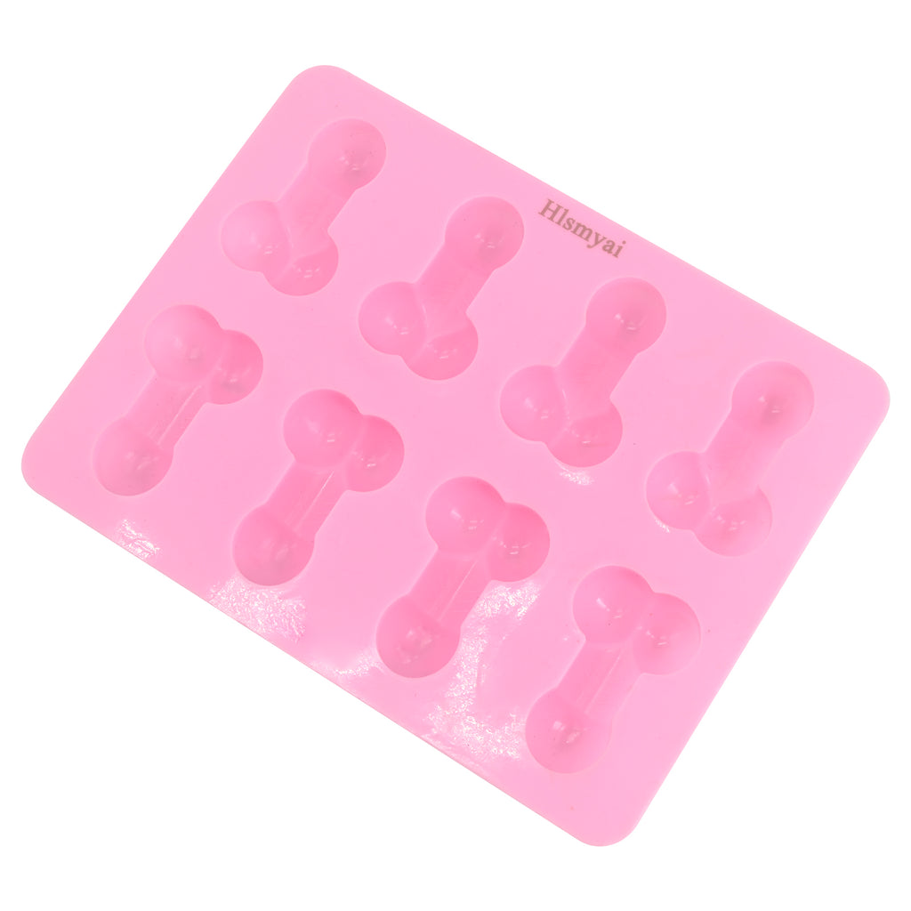 Hlsmyai Cake Moulds 8 Cavity Silicone Pink  Cupcake Baking Mold Cake