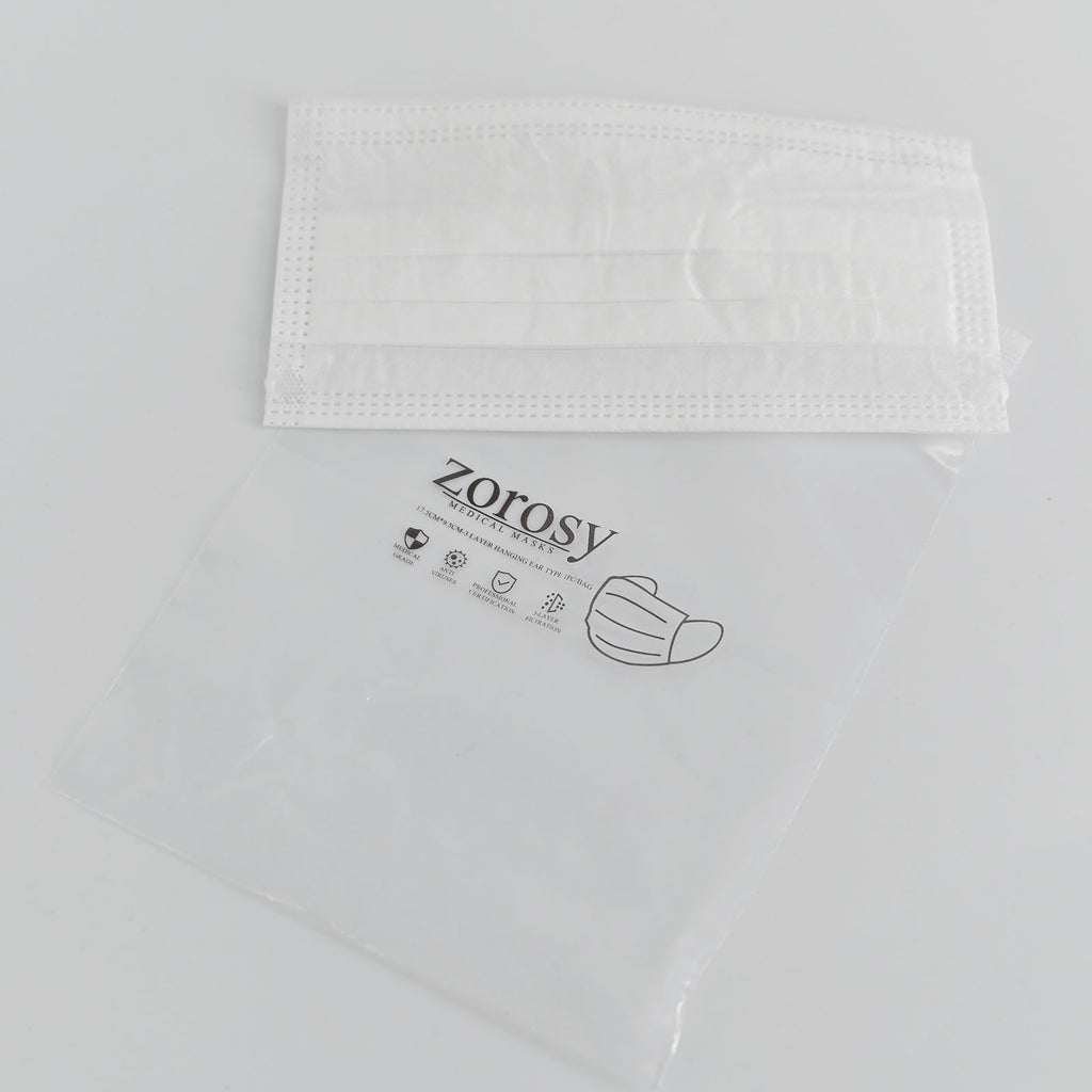 zorosy sanitary mask 10pcs disposable, white