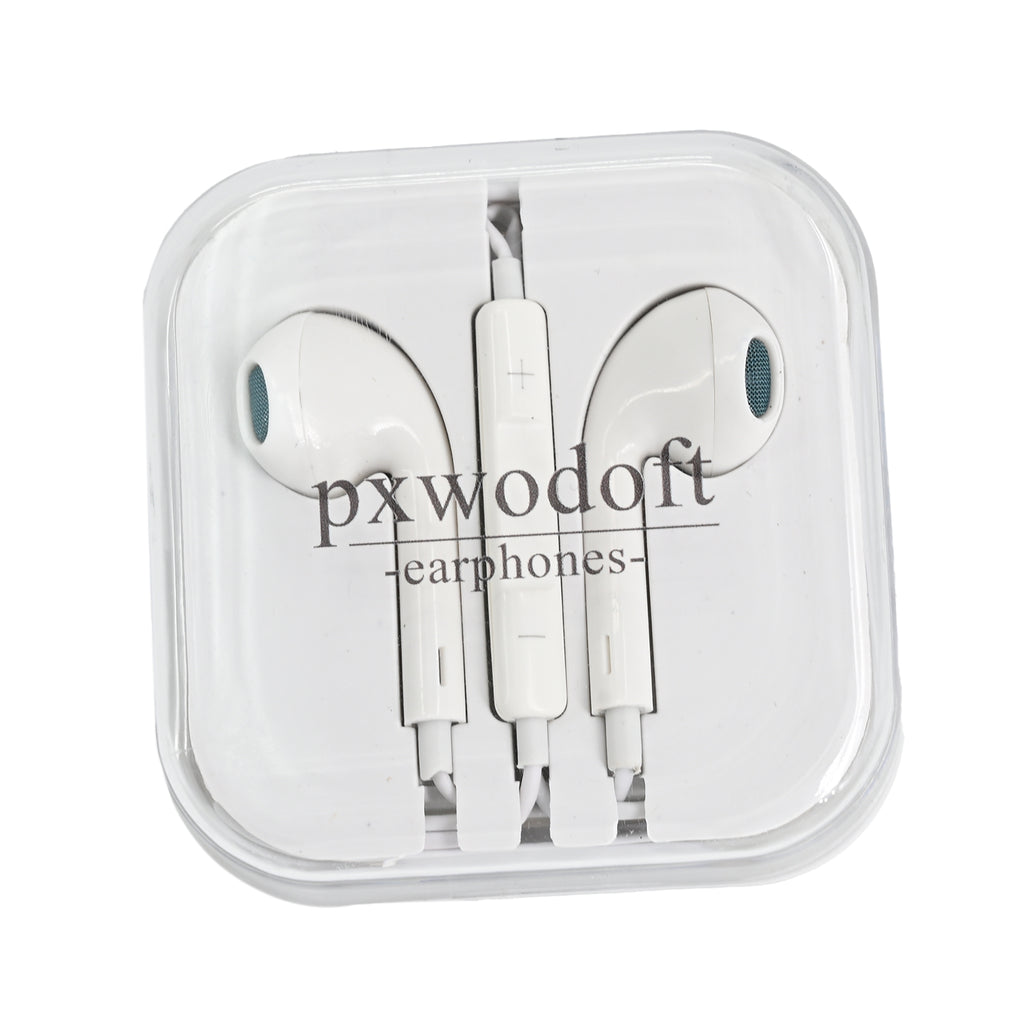 pxwodoft Earphones Wired Earbud Headphones in White