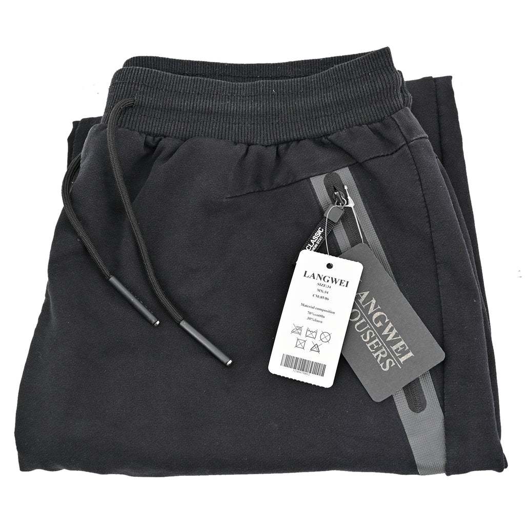 LANGWEI Trousers Joggers Slim Fit Trousers