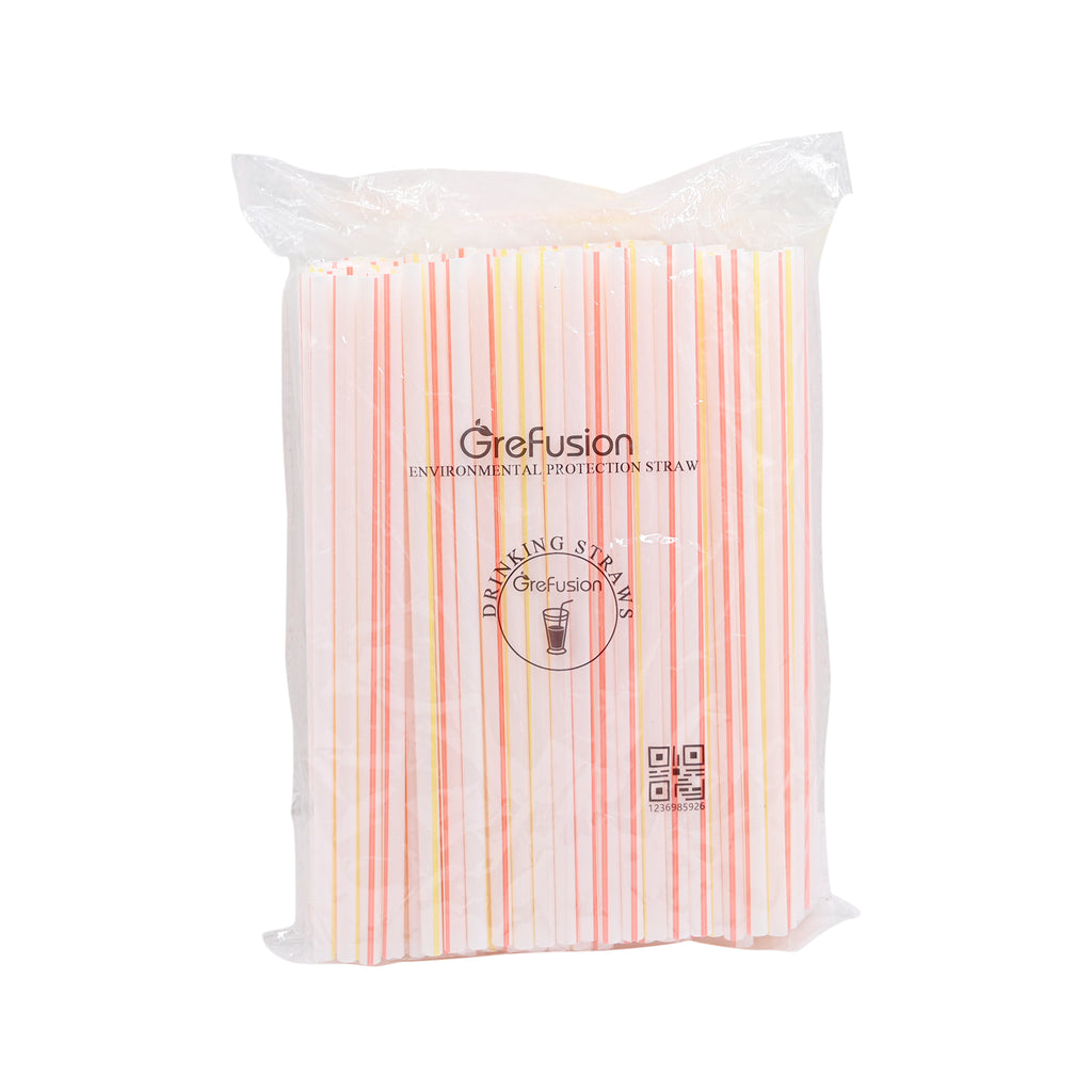 Grefusion Flexible Disposable Plastic Drinking Straw