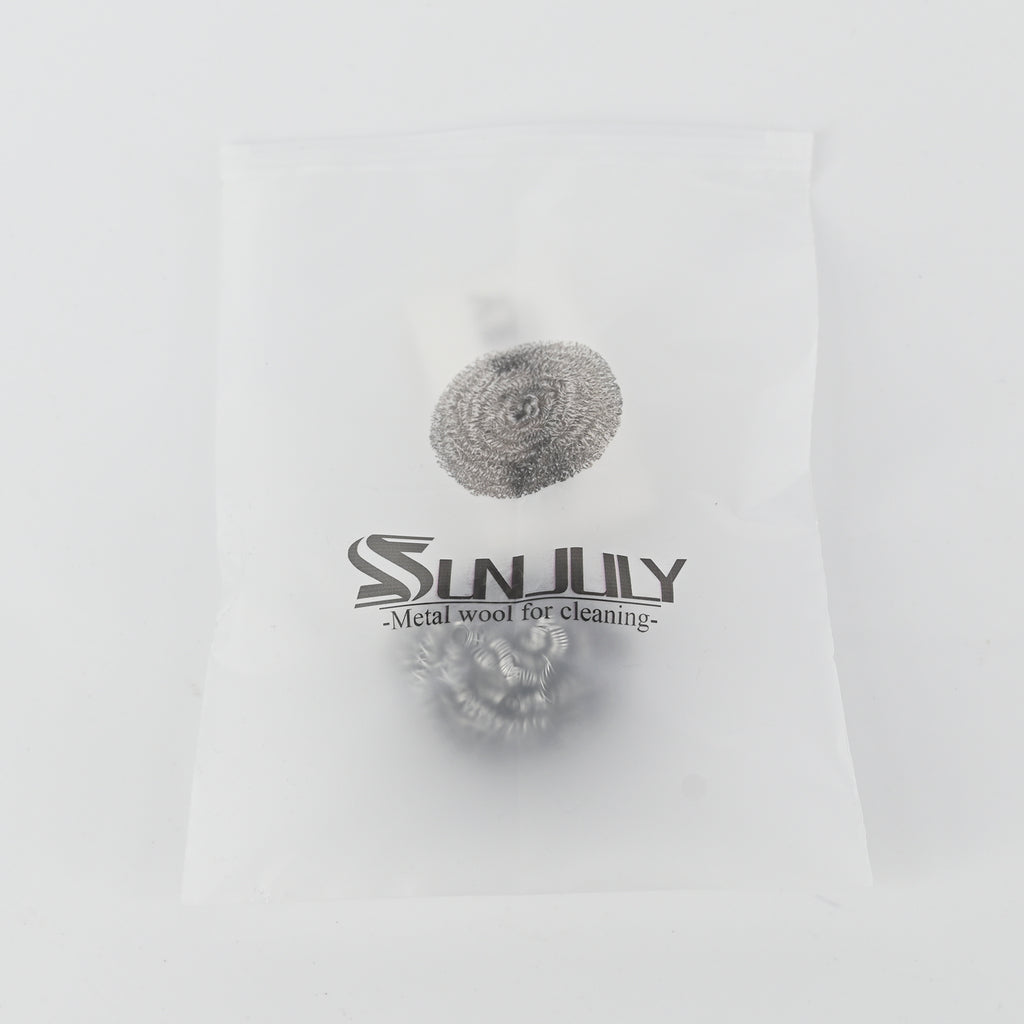 SUNJULY Premium Stainless Steel Wool Scrubbers - Kitchen Cleaning Tool