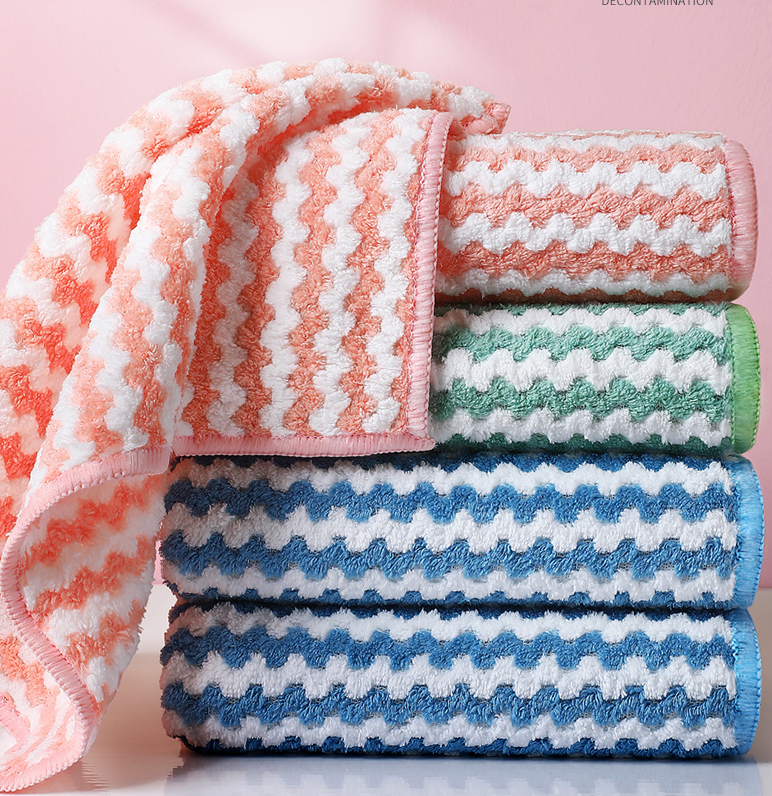 NEW!  Kitchen Dish Cloth Kitchen Rags Thicken Absorbent Housework Clean Towel