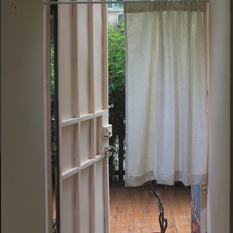 New Arrival Decorative Door Curtain Fabric Plain Linen Doorway Partition Screen Decoration Accessories
