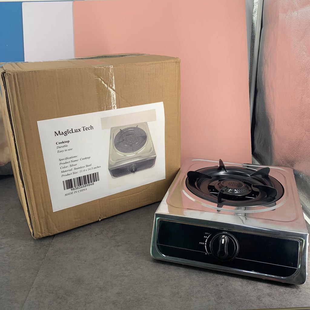 MagicLux Tech Gas Cooktop, Single-Burner Gas Cooktop Household Desktop Stove Built-in Gas Stove