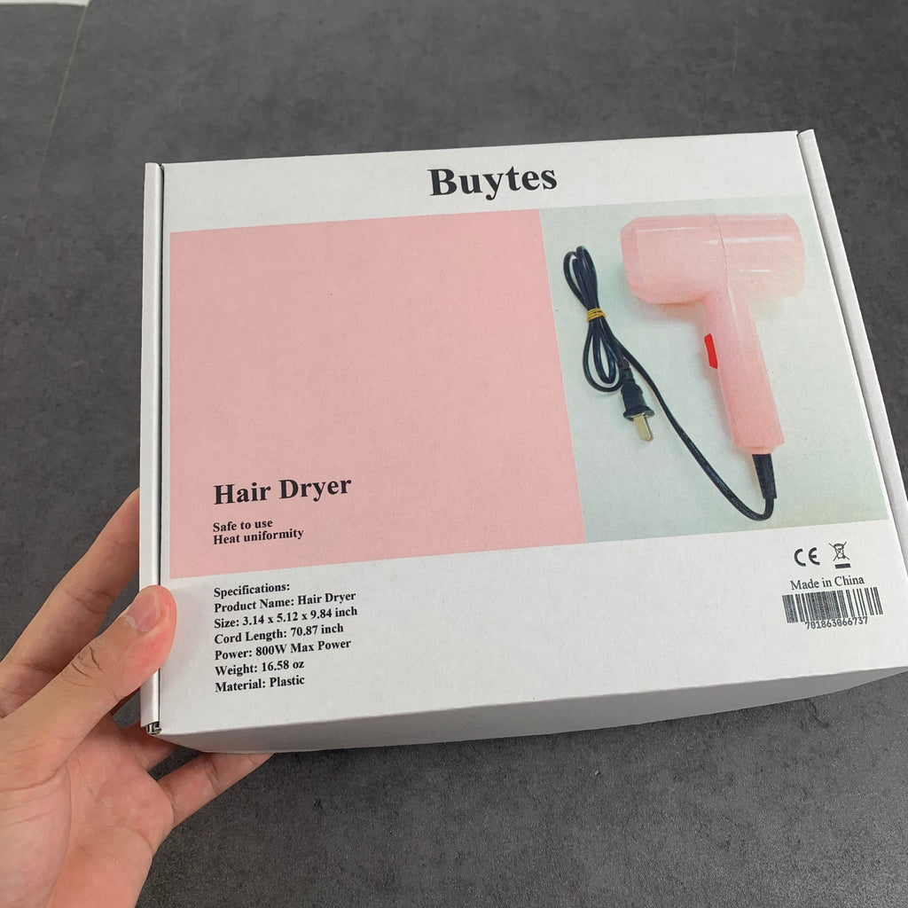 Buytes Professional Hair Dryer Infrared Negative Lonic Blow Dryer Pink