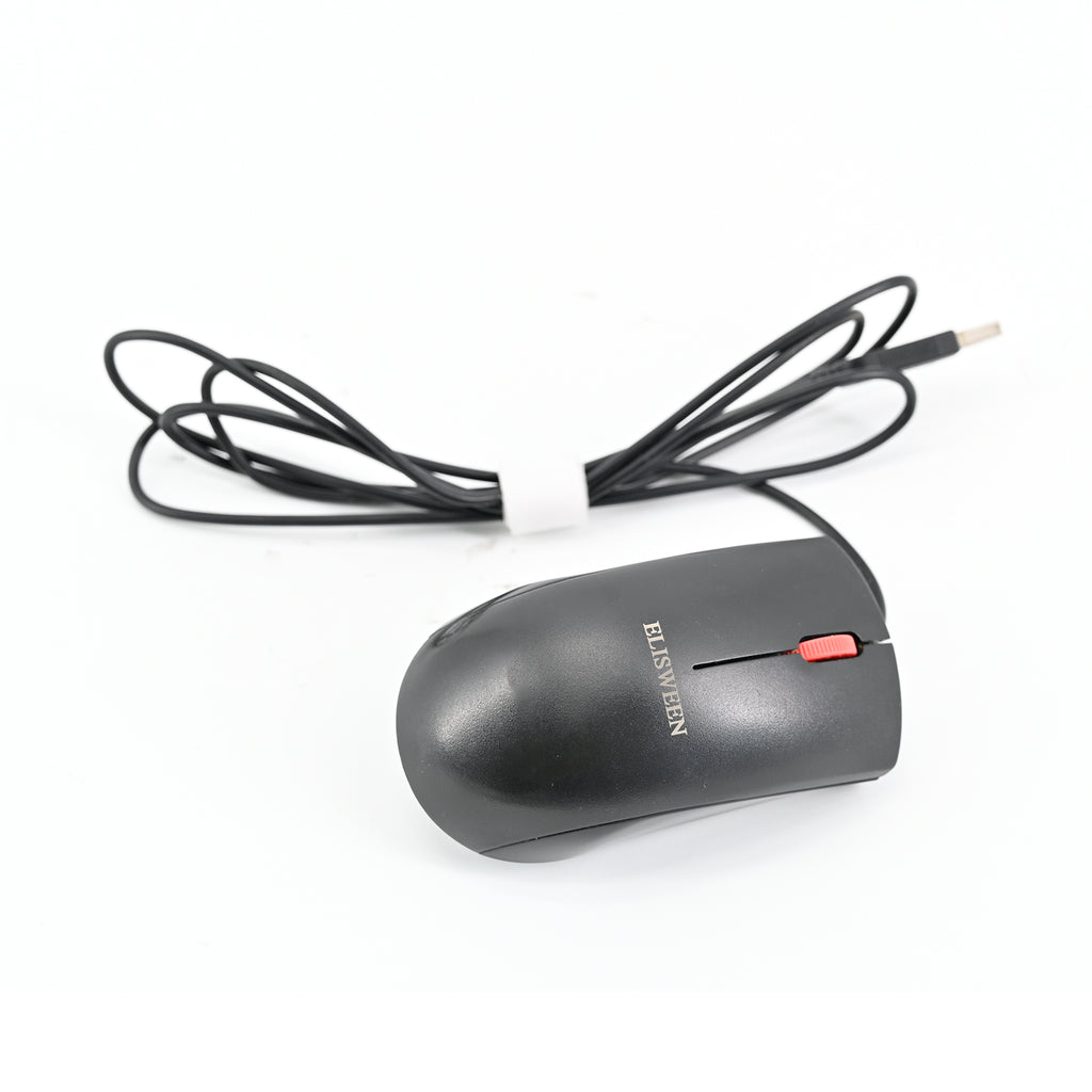 ELISWEEN USB Wired Computer Mouse (Black)
