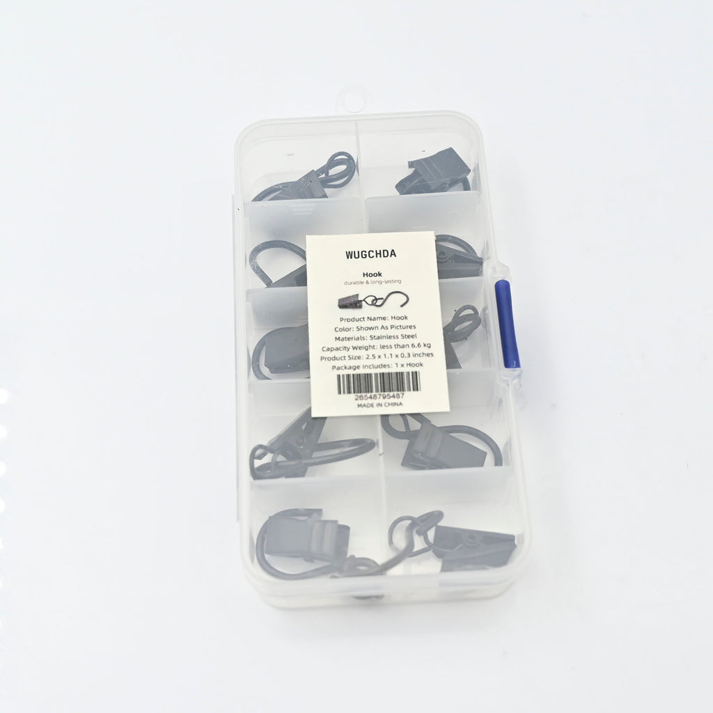 WUGCHDA Window Shower Clamps Metal Curtain Ring Hook Bathroom Accessories