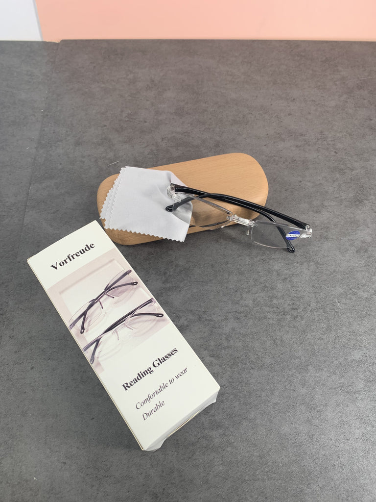 Vorfreude Reading Glasses Automatic Zoom Light Far and Near Dual-Use Flower Mirror Anti-Blue Light Glasses