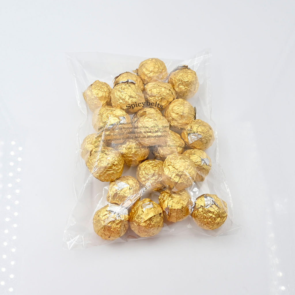 SpicybeltsChocolate Candy Gold Wrap,24 Count