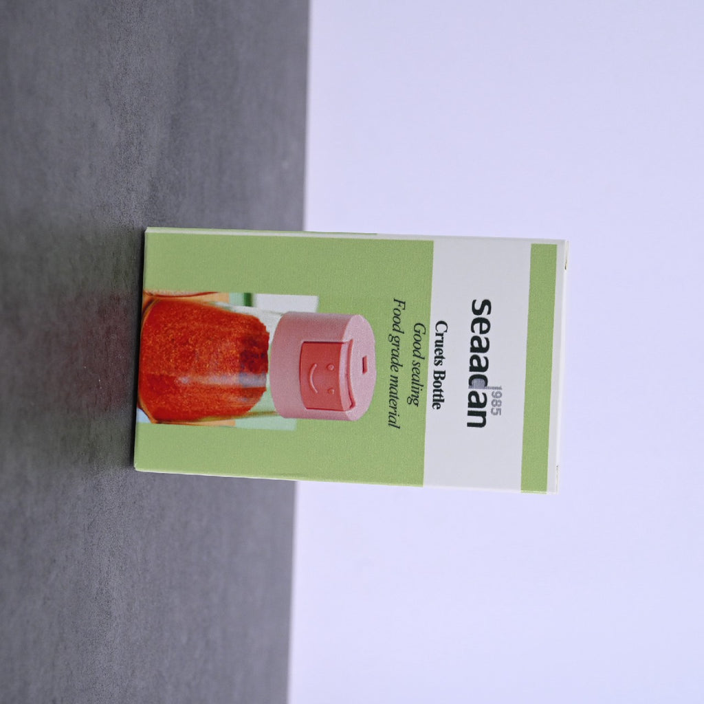 Seaadan1985 Press-type Glass Leak-proof Oil Bottle Red Plastic Cover